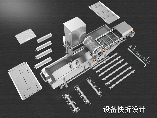 高質(zhì)毛輥物料清洗機(jī)，氣泡清洗，清洗800kg/小時(shí)